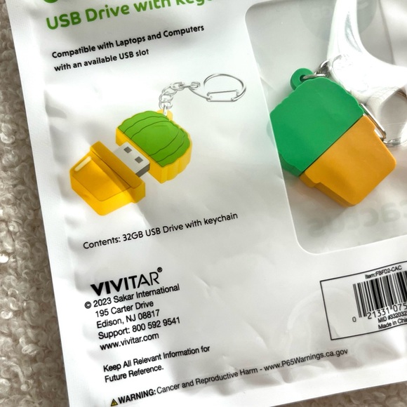 ๐ท๏ธ๐๐ cactus keychain USB 32gb โข ๐ with purchase! - Picture 6 of 7